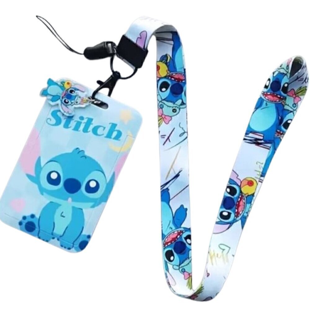 NWT Disney Stitch Lanyard with ID Badge Holder